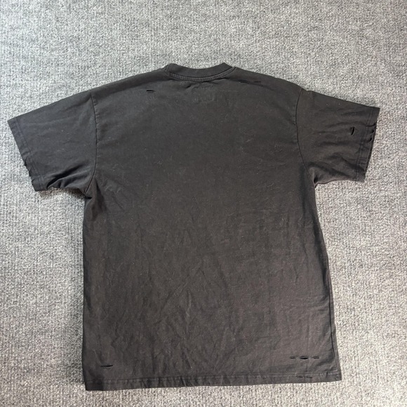 Rockstar Original Shirt Mens Medium Black Skull Flame Graphic Distressed Tee - Picture 5 of 5